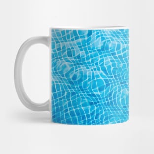 Blue Waves in Public Pool Mug